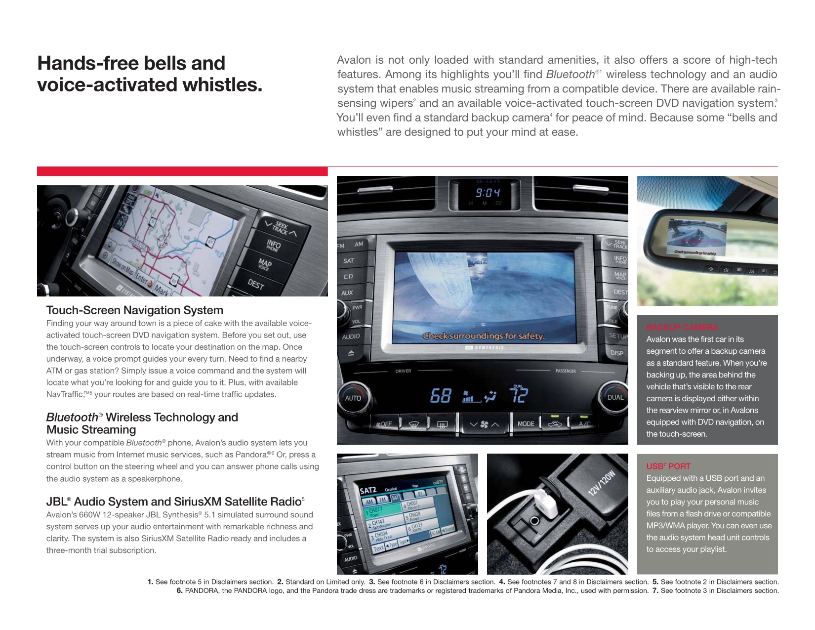 2012 Toyota Avalon Brochure Page 15